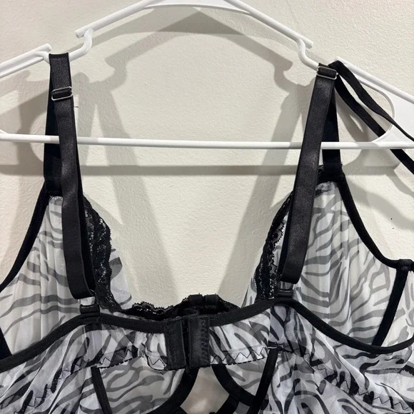 Sheer Lace Lingerie Babydoll Nightie Size 3XL Sexy Y2K - Picture 9 of 10